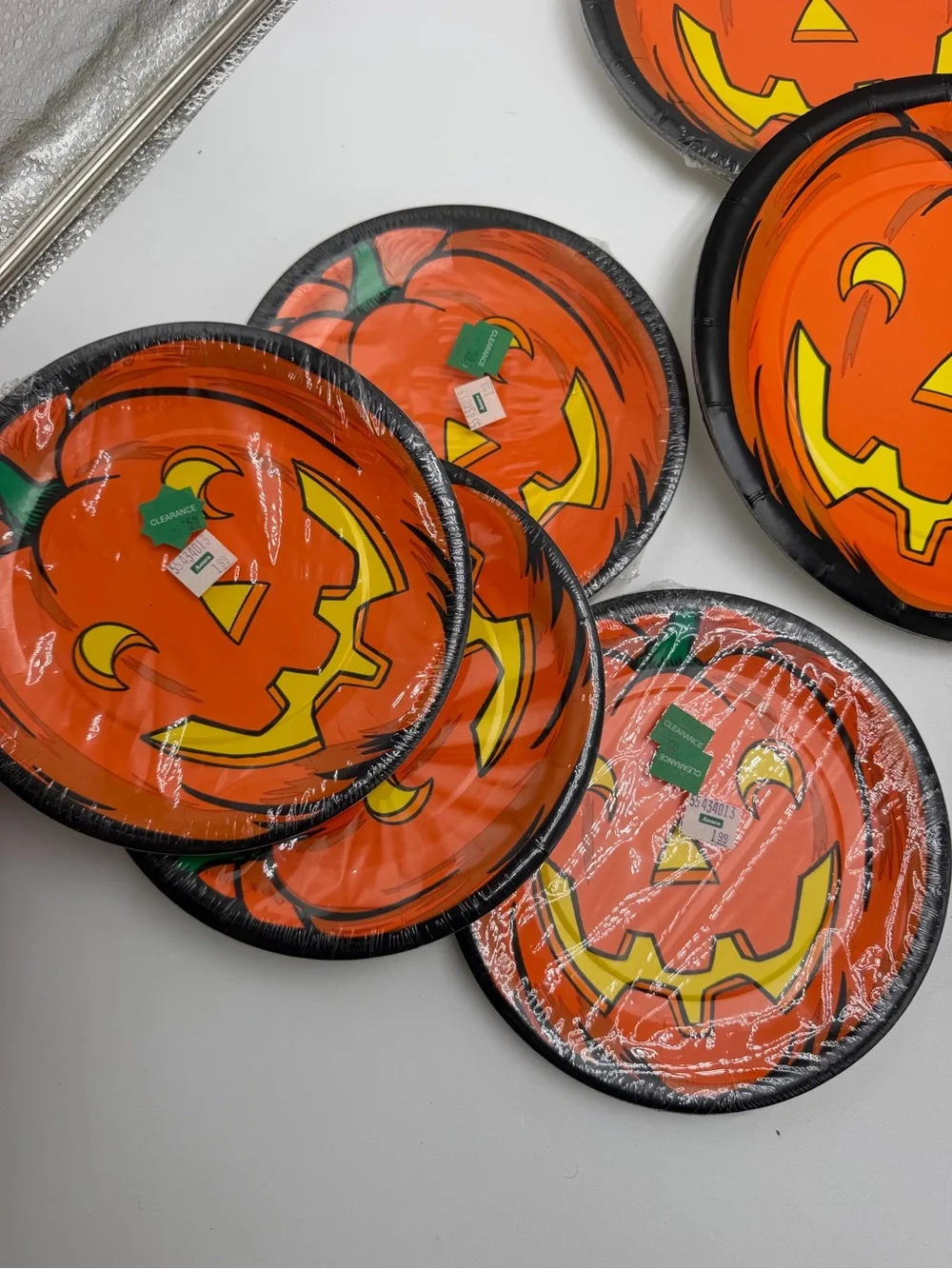 Vintage DesignWare Halloween Pumpkin Party Lot Plates Napkins Cups